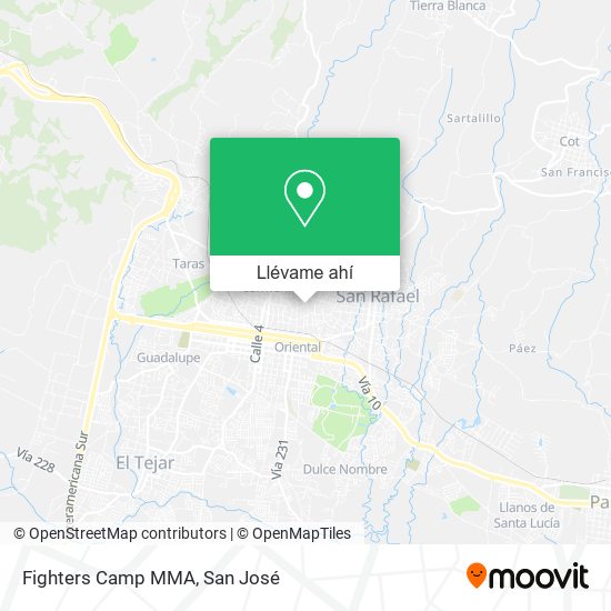 Mapa de Fighters Camp MMA