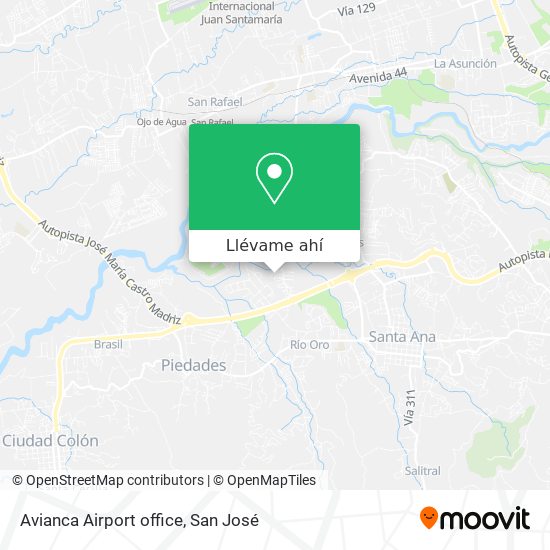 Mapa de Avianca Airport office