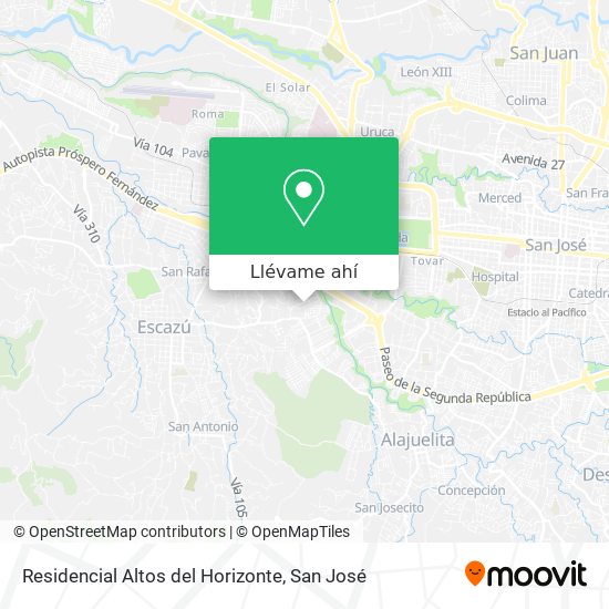 Mapa de Residencial Altos del Horizonte