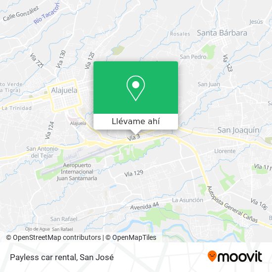 Mapa de Payless car rental