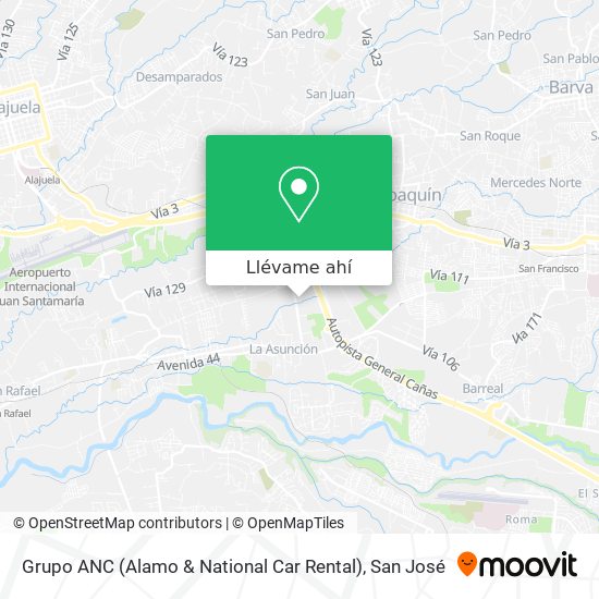 Mapa de Grupo ANC (Alamo & National Car Rental)