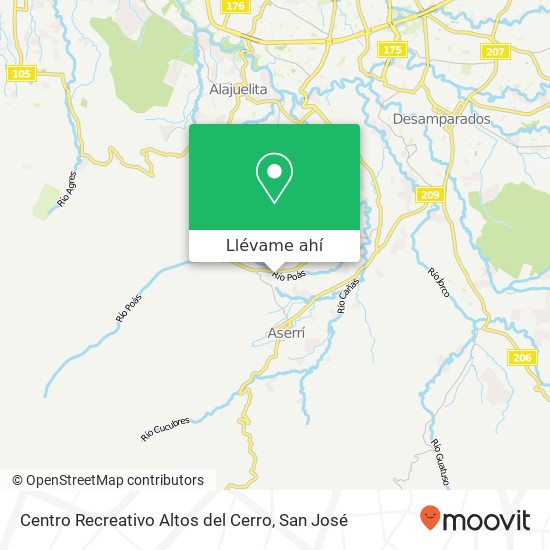 Mapa de Centro Recreativo Altos del Cerro