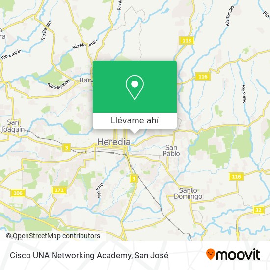 Mapa de Cisco UNA Networking Academy