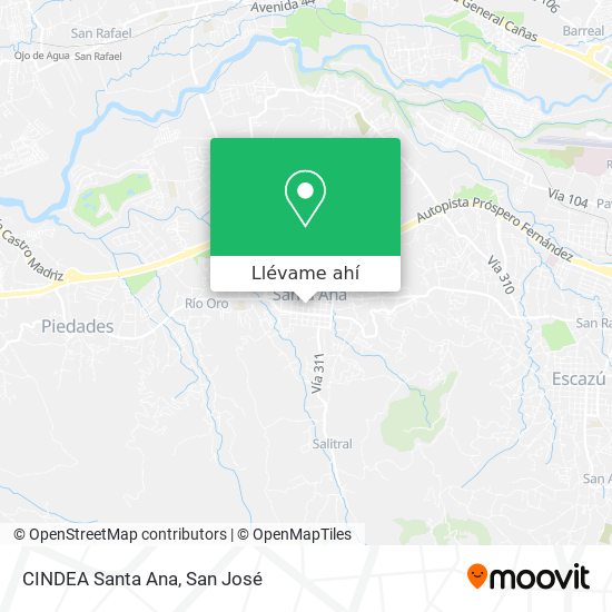 Mapa de CINDEA Santa Ana