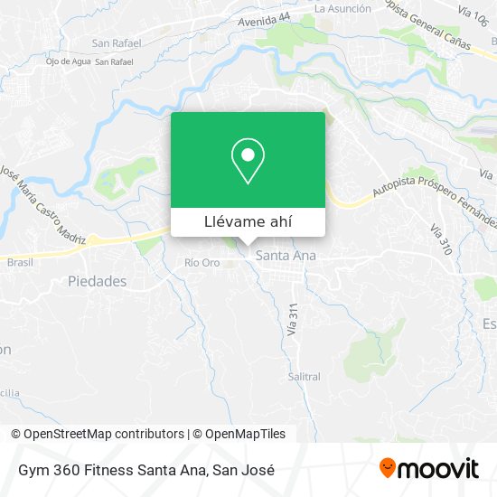 Mapa de Gym 360 Fitness Santa Ana