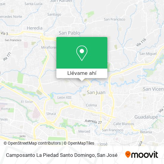 Mapa de Camposanto La Piedad Santo Domingo