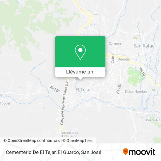 Mapa de Cementerio De El Tejar, El Guarco