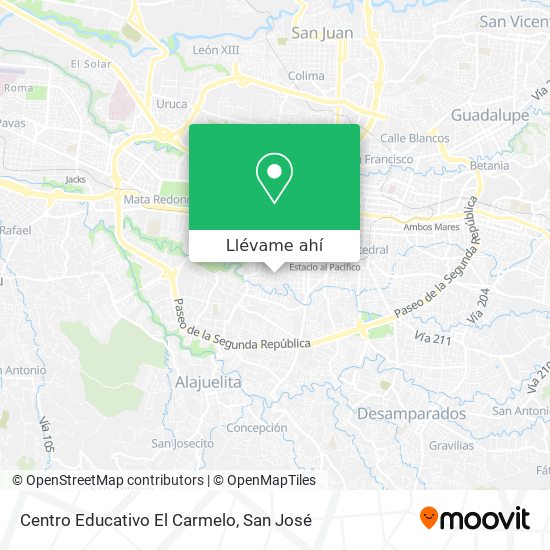 Mapa de Centro Educativo El Carmelo