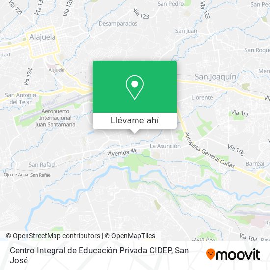 Mapa de Centro Integral de Educación Privada CIDEP