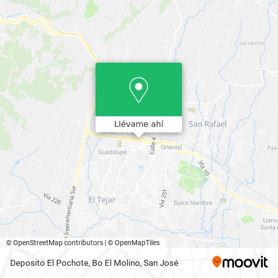 Mapa de Deposito El Pochote, Bo El Molino