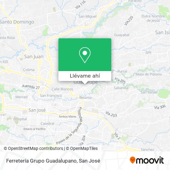 Mapa de Ferretería Grupo Guadalupano