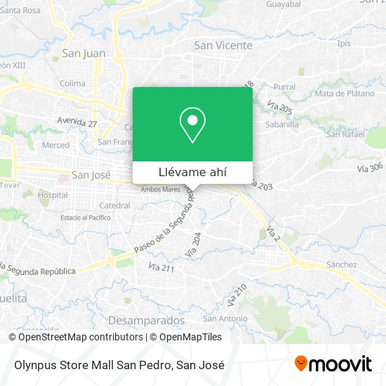 Mapa de Olynpus Store Mall San Pedro
