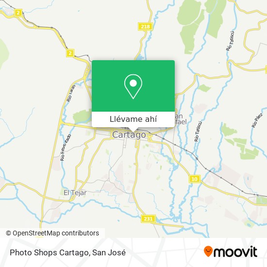 Mapa de Photo Shops Cartago
