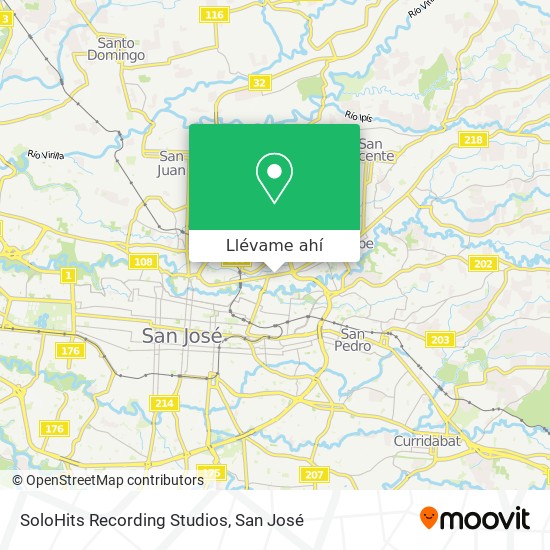 Mapa de SoloHits Recording Studios