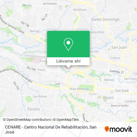 Mapa de CENARE - Centro Nacional De Rehabilitación