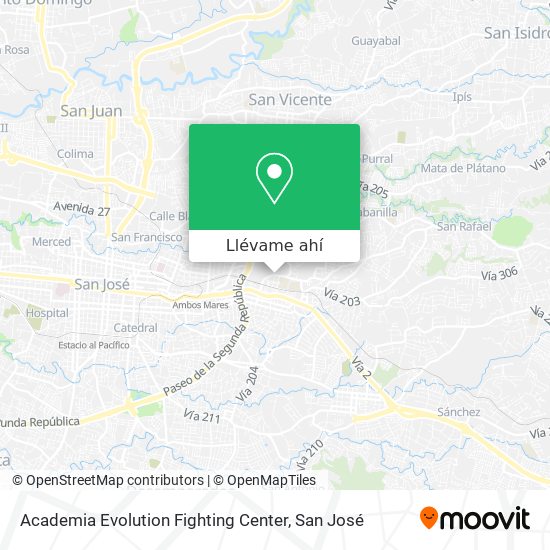 Mapa de Academia Evolution Fighting Center