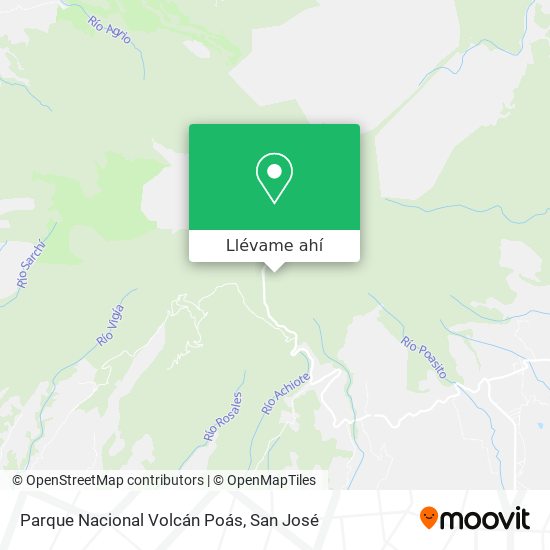 Mapa de Parque Nacional Volcán Poás