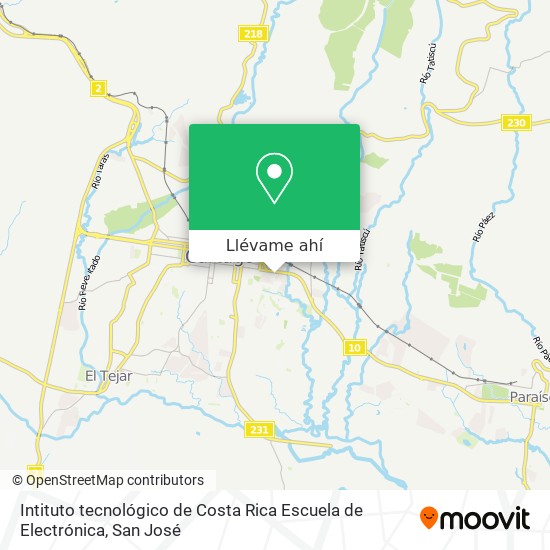 Mapa de Intituto tecnológico de Costa Rica Escuela de Electrónica