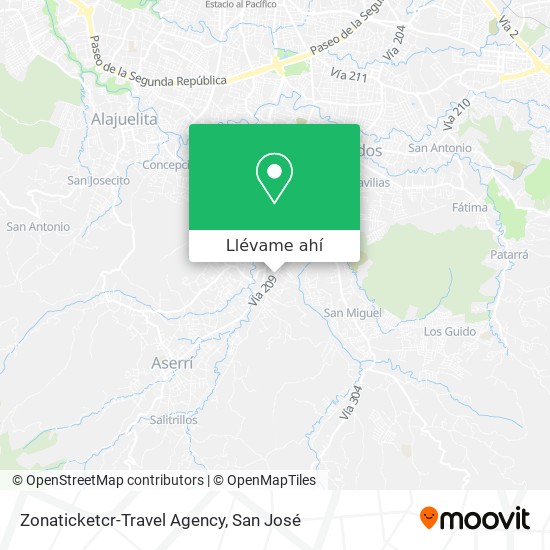 Mapa de Zonaticketcr-Travel Agency