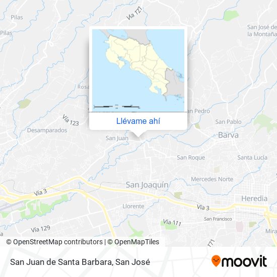 Mapa de San Juan de Santa Barbara