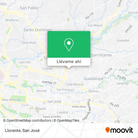 Mapa de Llorente
