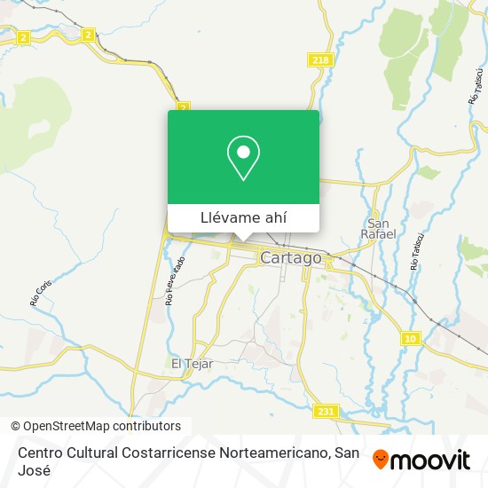 Mapa de Centro Cultural Costarricense Norteamericano