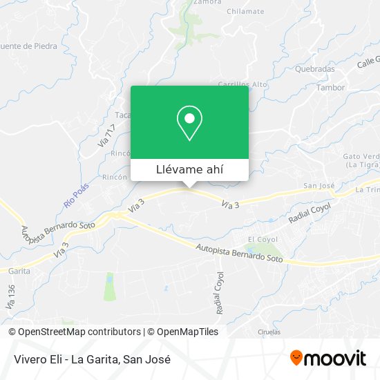 Mapa de Vivero Eli - La Garita