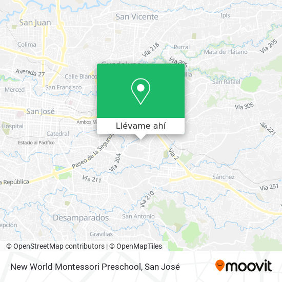 Mapa de New World Montessori Preschool