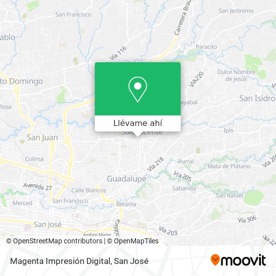 Mapa de Magenta Impresión Digital