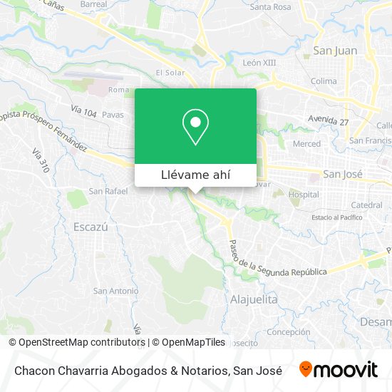 Mapa de Chacon Chavarria Abogados & Notarios
