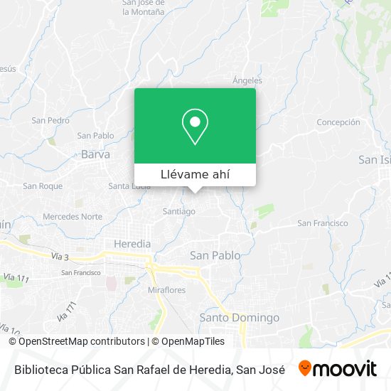 Mapa de Biblioteca Pública San Rafael de Heredia