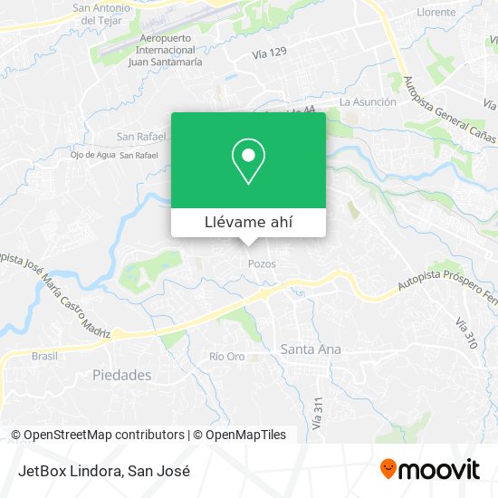 Mapa de JetBox Lindora