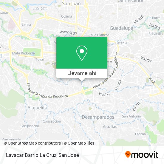 Mapa de Lavacar Barrio La Cruz
