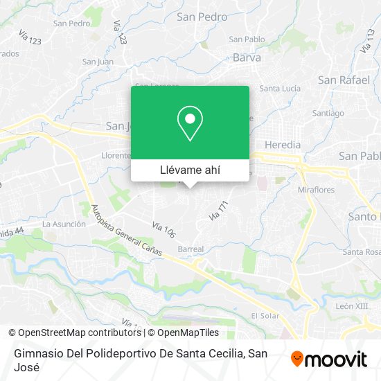 Mapa de Gimnasio Del Polideportivo De Santa Cecilia