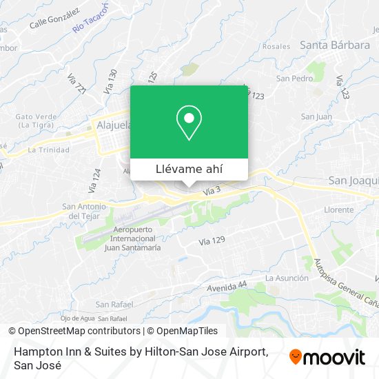 Mapa de Hampton Inn & Suites by Hilton-San Jose Airport
