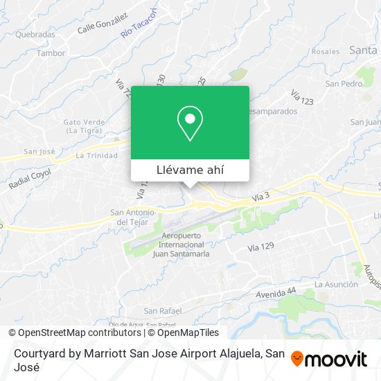 Mapa de Courtyard by Marriott San Jose Airport Alajuela