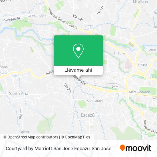 Mapa de Courtyard by Marriott San Jose Escazu