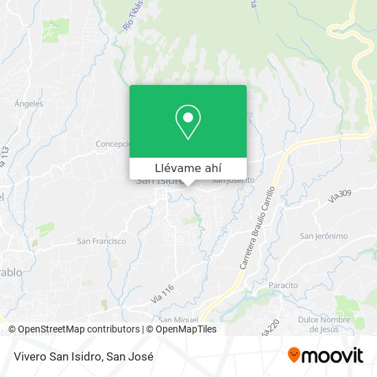 Mapa de Vivero San Isidro