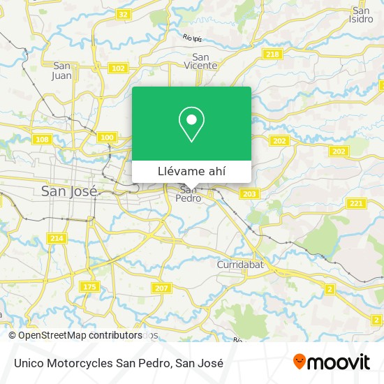 Mapa de Unico Motorcycles San Pedro