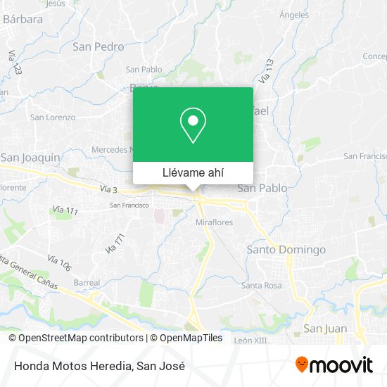 Mapa de Honda Motos Heredia