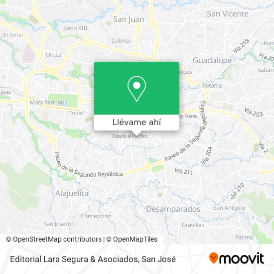 Mapa de Editorial Lara Segura & Asociados