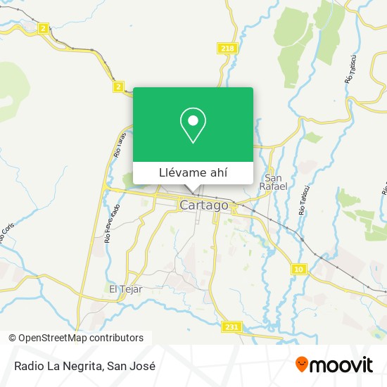 Mapa de Radio La Negrita