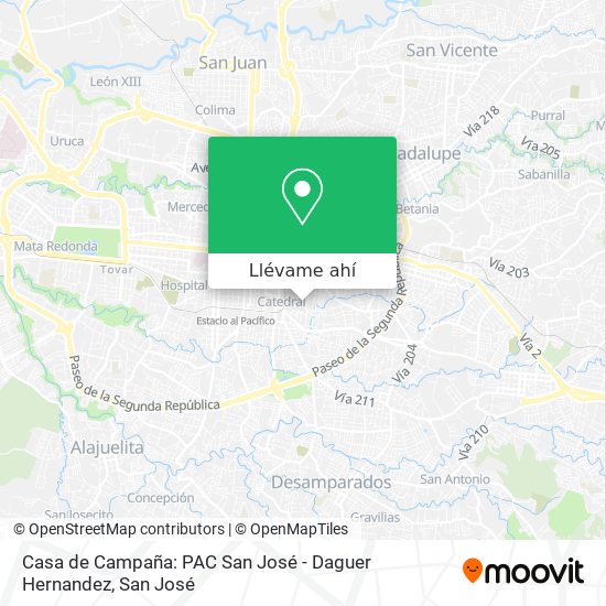 Mapa de Casa de Campaña: PAC San José - Daguer Hernandez