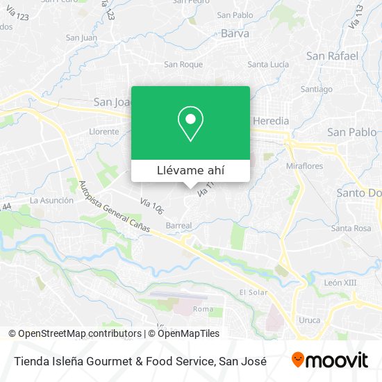 Mapa de Tienda Isleña Gourmet & Food Service
