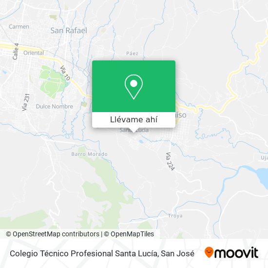 Mapa de Colegio Técnico Profesional Santa Lucía