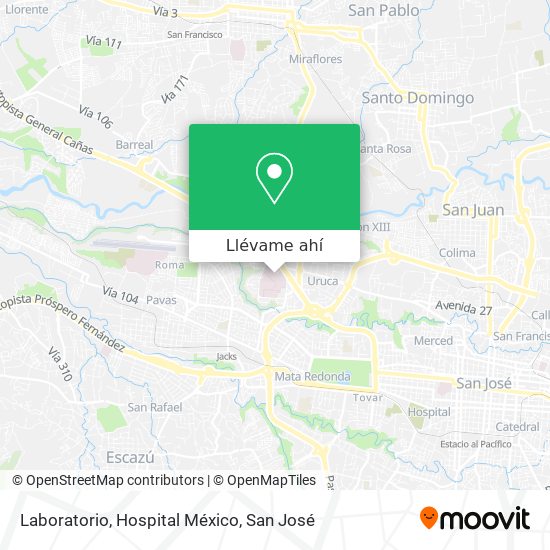 Mapa de Laboratorio, Hospital México