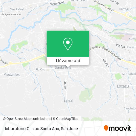 Mapa de laboratorio Clinico Santa Ana