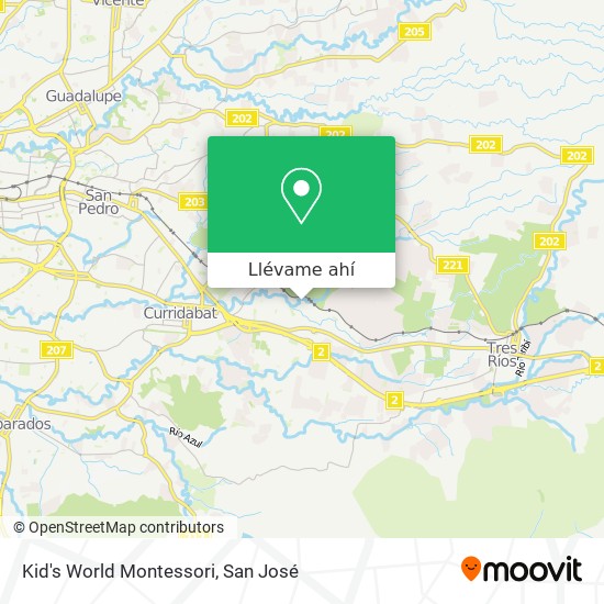 Mapa de Kid's World Montessori