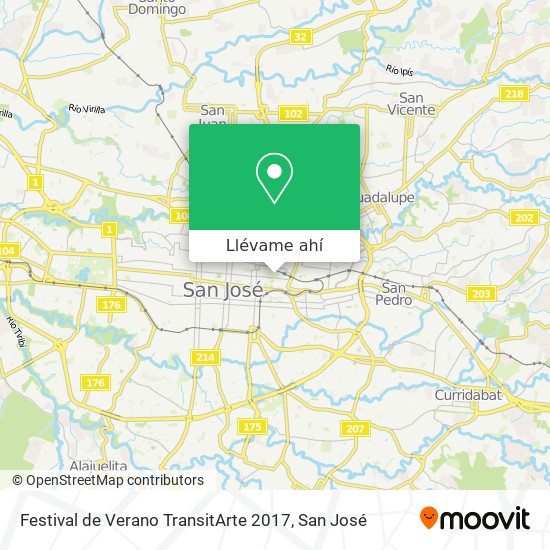 Mapa de Festival de Verano TransitArte 2017