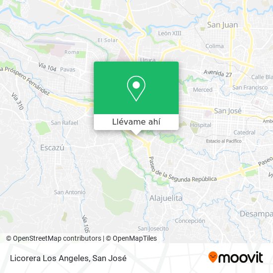 Mapa de Licorera Los Angeles